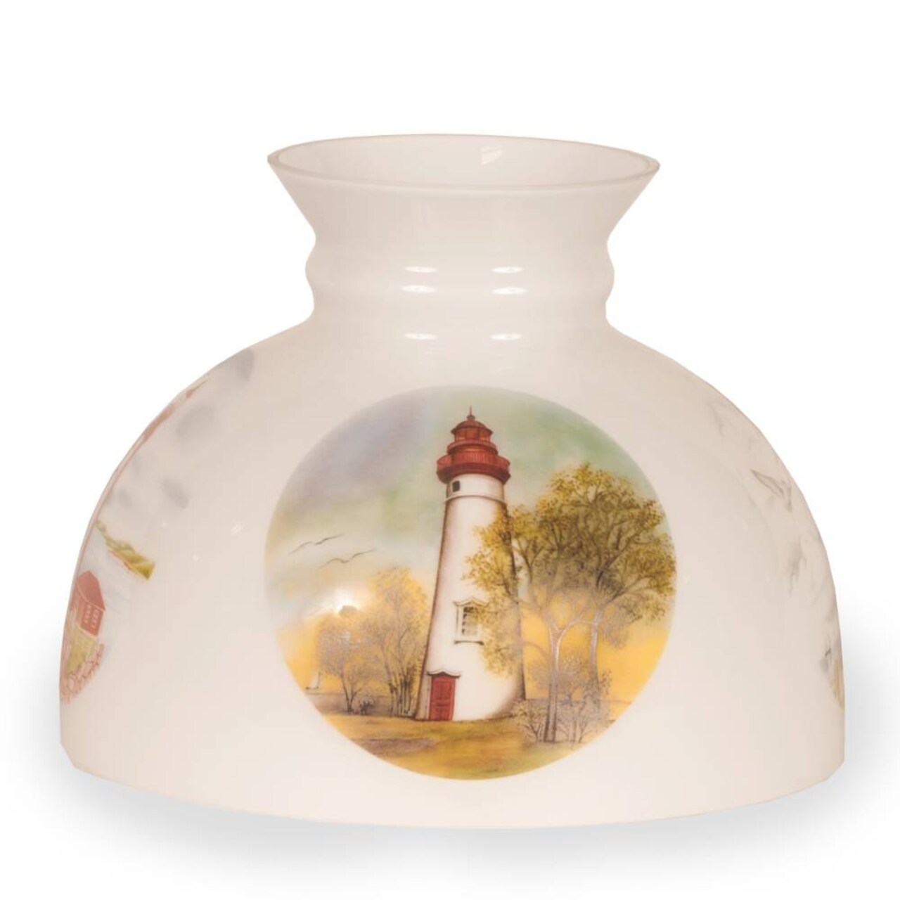 Aladdin Glass Oil Lamp Shade, 10 inch Base Fits Aladdin Non-Electric Fuel Lamps